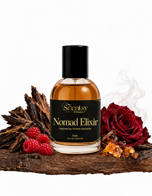 Scentsy Perfumes Nomad Elixir 50ML bottle, inspired by Ombre Nomade